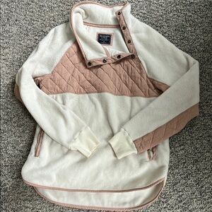 Abercrombie & Fitch Pink and White Quilted Jacket
